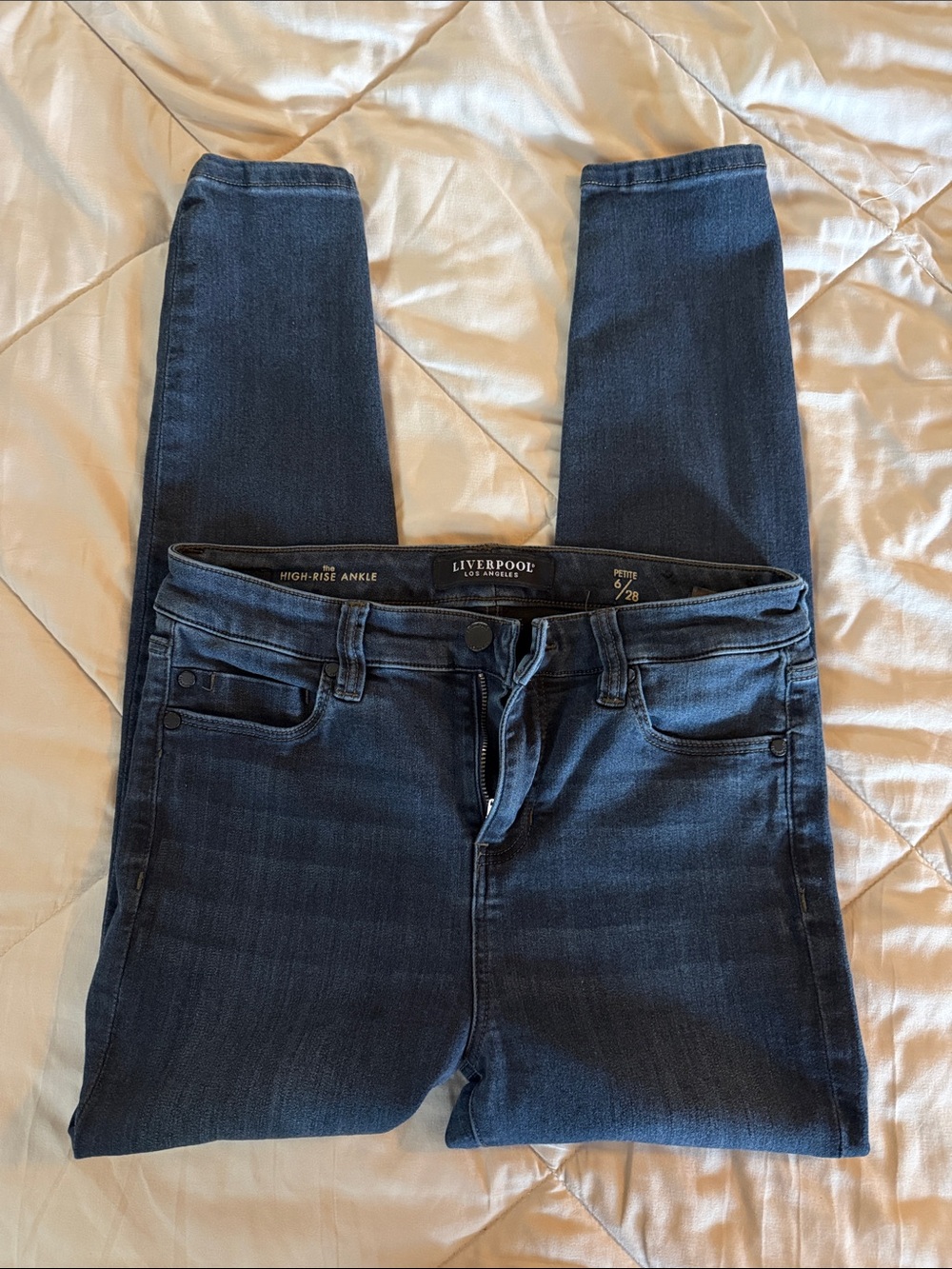 Liverpool High-Rise Ankle Skinny Jeans - Indigo Wash